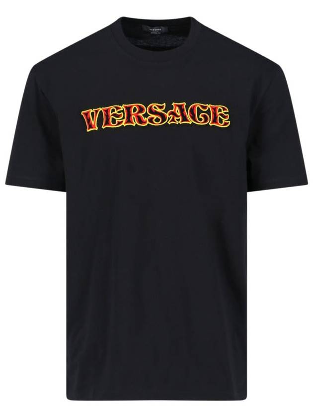 Short Sleeve T-Shirt 1010636 1A076961B000 Black - VERSACE - BALAAN 2