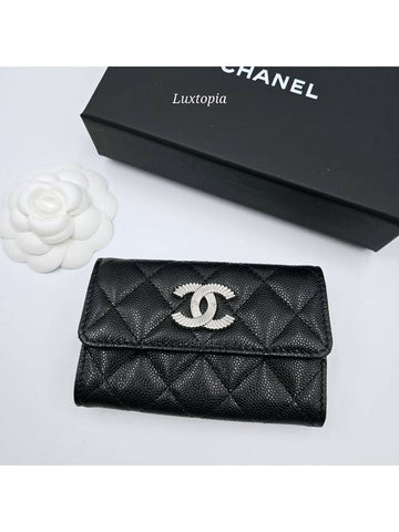 Women s Card Wallet 25c Classic Caviar Snap Black AP4333 - CHANEL - BALAAN 1