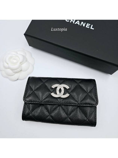 Women s Card Wallet 25c Classic Caviar Snap Black AP4333 - CHANEL - BALAAN 1