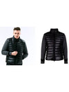 Golf Goose Down Quilted Padded Jumper Black - HENRY STUART - BALAAN 2