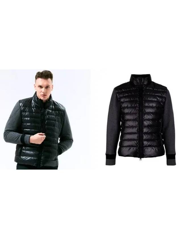 Golf Men s Goose Down Quilted Padded Jumper Black - HENRY STUART - BALAAN 3