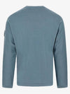 Wappen Patch Crew Neck Knit Top Blue - STONE ISLAND - BALAAN 3