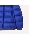 Patch Fabli High Neck Bag Logo Goose Down Padding Blue - MONCLER - BALAAN 6