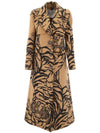 Angora wool size S Tiger 1967 collection tiger motif tiger design women's trench coat - VALENTINO - BALAAN 2