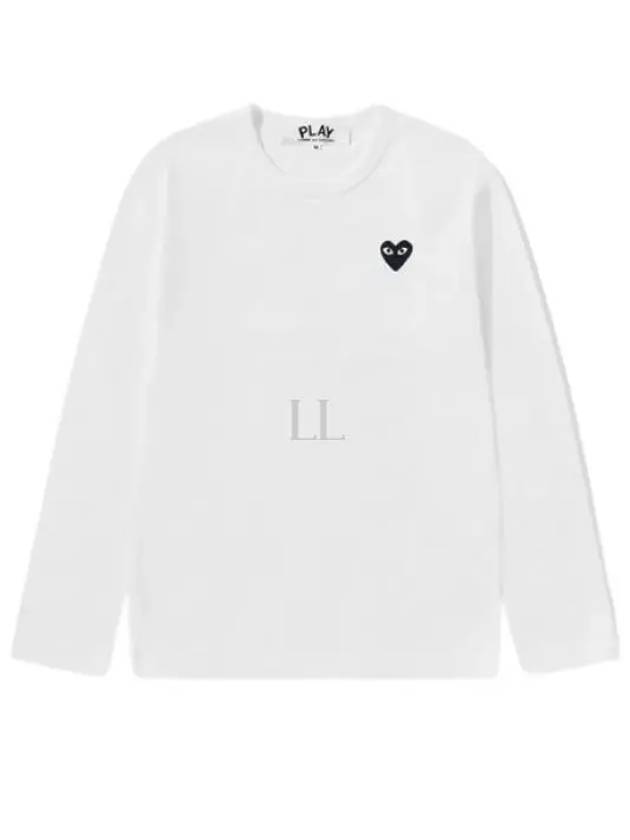 AX T120 051 2 P1T120 AZ Black Heart Wappen Long Sleeve Tee - COMME DES GARCONS - BALAAN 1