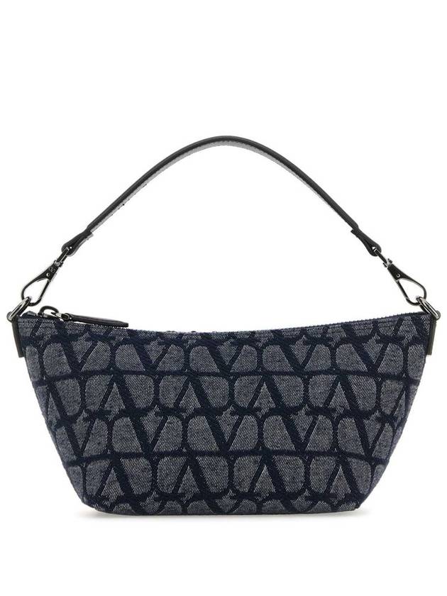 Toile Iconographe Jacquard Denim Effect Shoulder Bag Blue - VALENTINO - BALAAN 2