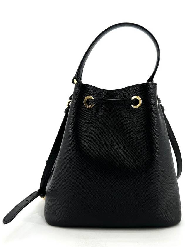 Triangular logo Saffiano bucket bag 1BE032 - PRADA - BALAAN 5