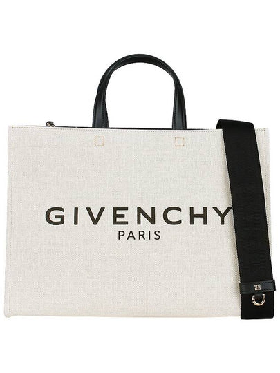 G Logo Canvas Medium Tote Bag Beige - GIVENCHY - BALAAN 2