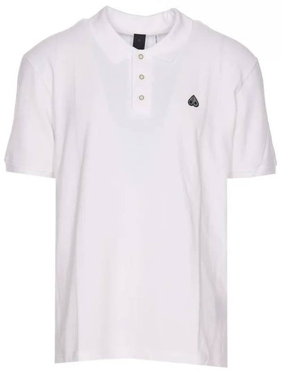 Embroidered Logo Short Sleeve Polo Shirt White - MOOSE KNUCKLES - BALAAN 2