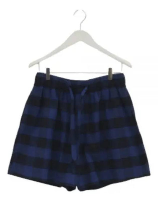 Flannel Pajamas Shorts SWS BEG Flannel Pajamas Shorts - TEKLA - BALAAN 1