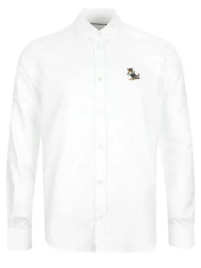 Dressed Fox Patch Relaxed Long Sleeve Shirt White - MAISON KITSUNE - BALAAN 2