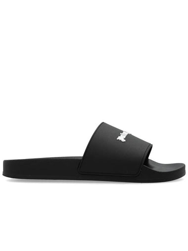 Palm Angels Slides With Logo, Men's, Black - PALM ANGELS - BALAAN 1