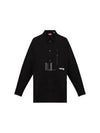 Boke 2.0 Technical Oversized Fit Long Sleeve Shirt Black - KENZO - BALAAN 2