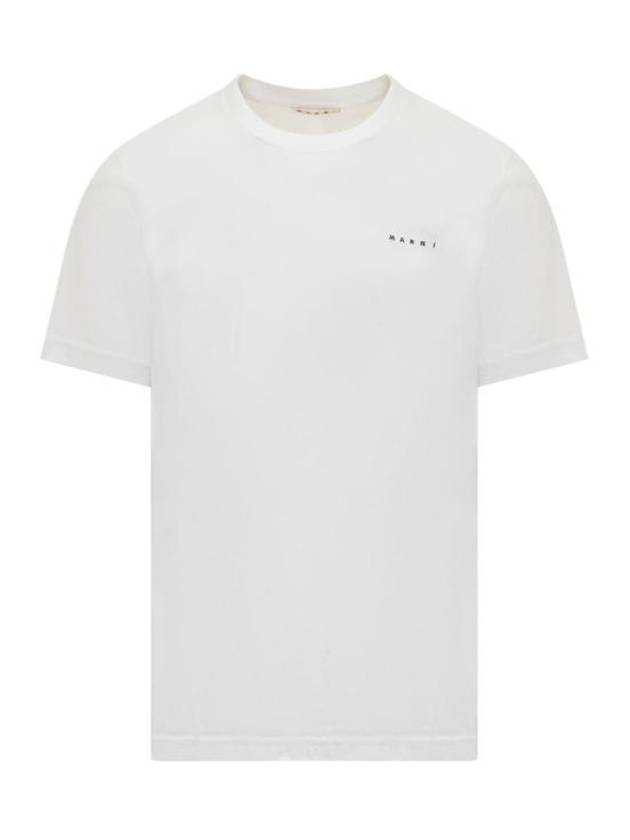 Logo Cotton Short Sleeve T-Shirt White - MARNI - BALAAN 2