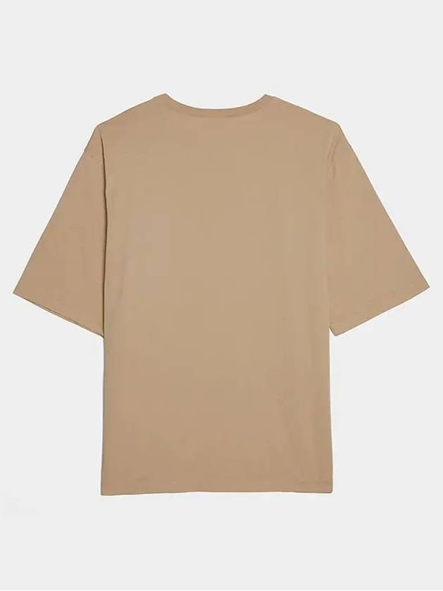 Men's Boxy Jersey Woven Pocket Short Sleeve T-Shirt Beige - LEMAIRE - BALAAN 3