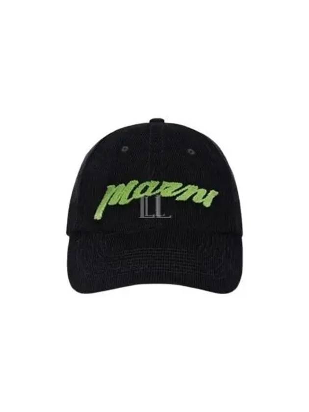 Embroidered Logo Ball Cap Black - MARNI - BALAAN 2