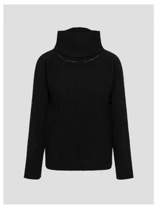 Fine knit pleated t shirt black domestic product GM0024053017431 - ISSEY MIYAKE - BALAAN 1