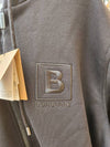 Letter Graphic Cotton Blend Zip Hoodie Black - BURBERRY - BALAAN 5