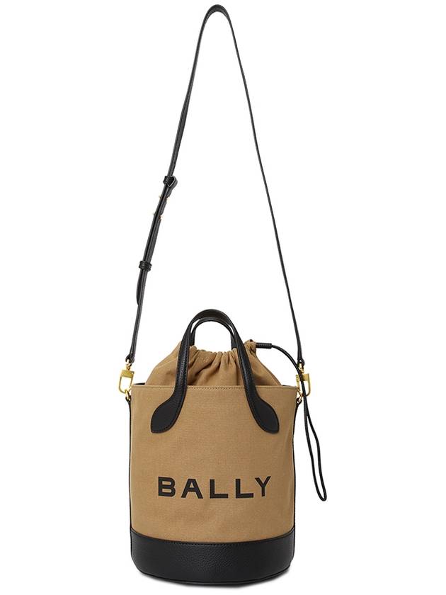 Bar Logo Fabric Bucket Bag Beige - BALLY - BALAAN 8