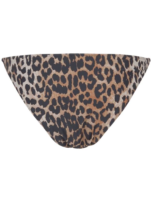 Women s Leopard Print Emblem Mini Bikini Bottom - GANNI - BALAAN 3