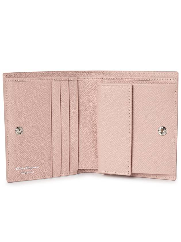 Gancini Compact Half Wallet Pink - SALVATORE FERRAGAMO - BALAAN 5