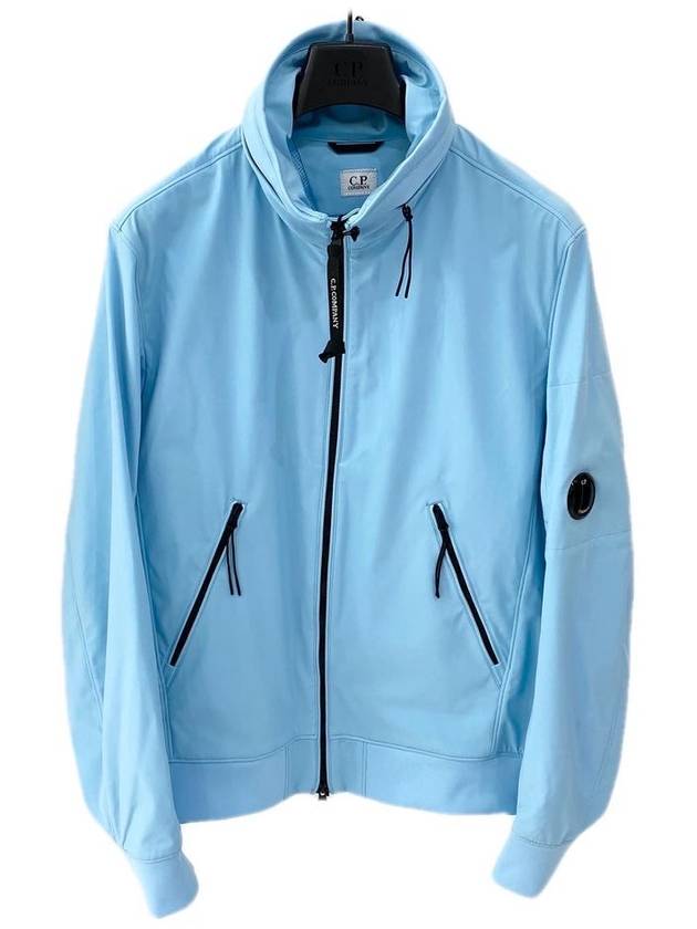 Lens Waffen Soft Shell Windbreaker Jacket Sky Blue 12CMOW093A - CP COMPANY - BALAAN 1