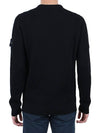 Crewneck Full Rib Wool Knit Top Black - STONE ISLAND - BALAAN 5