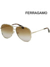 Eyewear Gradient Pilot Sunglasses Brown - SALVATORE FERRAGAMO - BALAAN 2