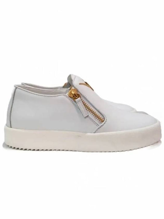 RS7006 003 White Zipper Women Sneakers - GIUSEPPE ZANOTTI - BALAAN 1