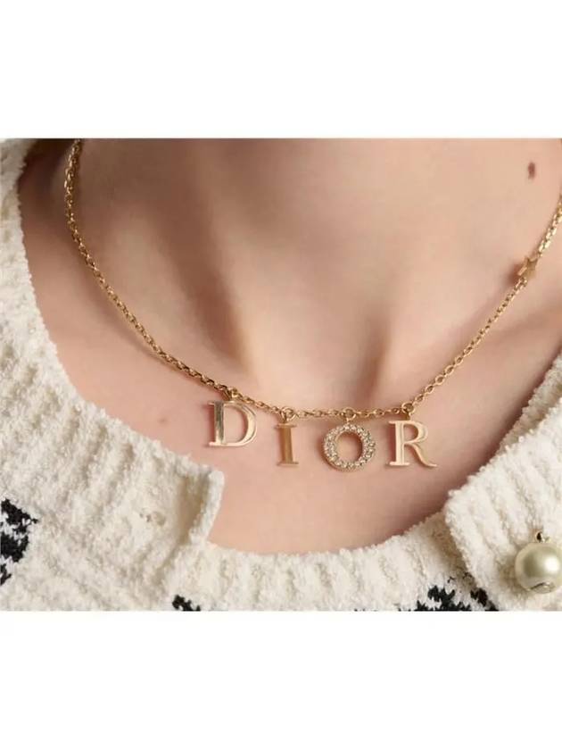 Revolution White Crystal Necklace Gold - DIOR - BALAAN 5