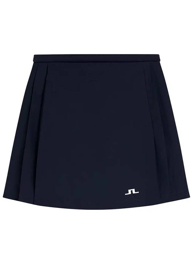 Women's SIERRA Pleated Skirt Navy - J.LINDEBERG - BALAAN 2