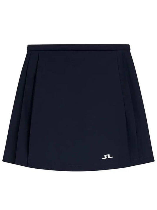 Women's SIERRA Pleated Skirt Navy - J.LINDEBERG - BALAAN 2