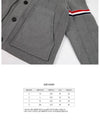 Single Breasted Button Cotton Jacket Grey - THOM BROWNE - BALAAN 10