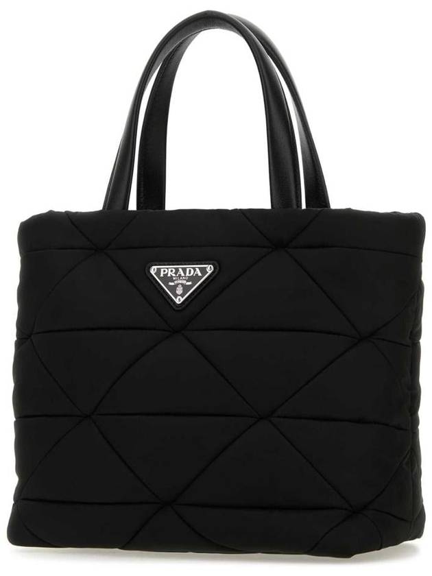 Triangle Logo Re-Nylon Padded Tote Bag Black - PRADA - BALAAN 3