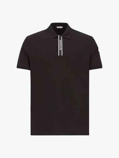 Logo Motif Polo Shirt Black - MONCLER - BALAAN 2