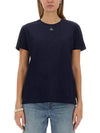 Embroided ORB Peru Short Sleeve T-Shirt Navy - VIVIENNE WESTWOOD - BALAAN 1