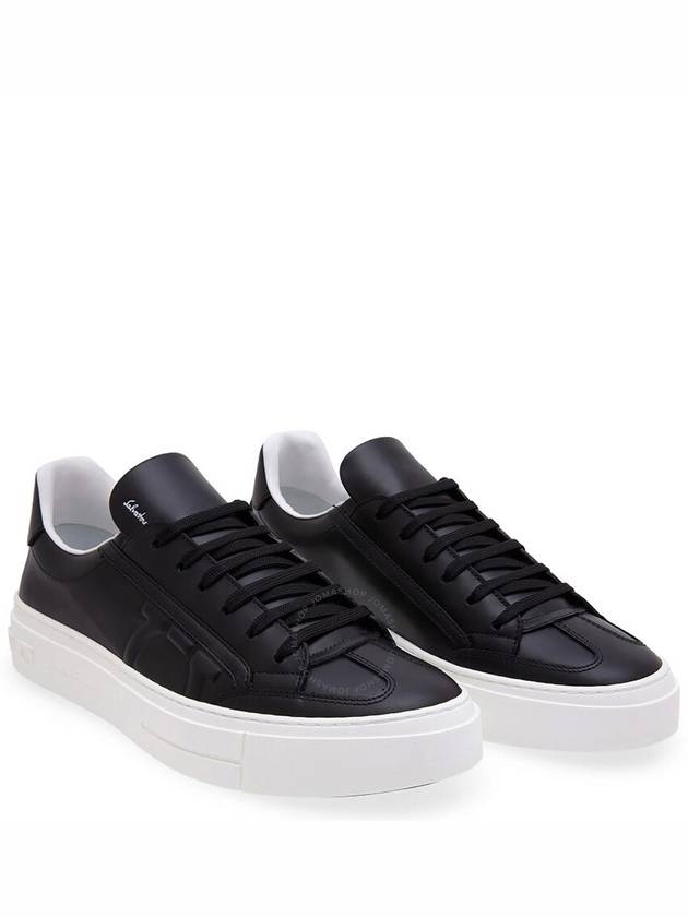 Gancini Low Top Sneakers Black - SALVATORE FERRAGAMO - BALAAN 4