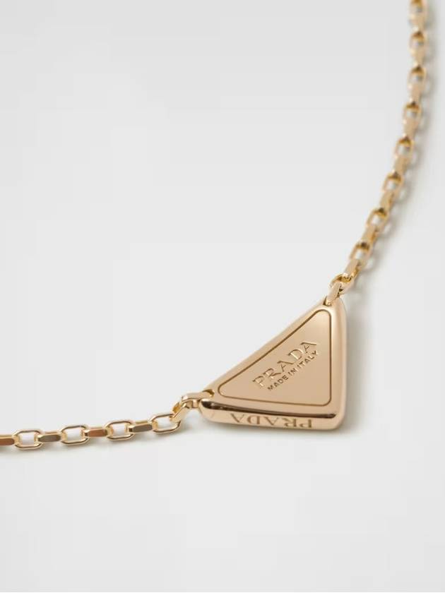 Eternal Gold Micro Triangle Pendant Necklace Yellow and Diamond Gold White Boutique 1JCA382FOWF00Y4 - PRADA - BALAAN 4