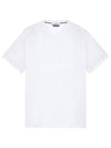 Men's Embroidered Logo Short Sleeve T-Shirt White - STONE ISLAND - BALAAN 2