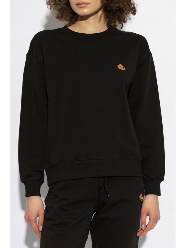 Kenzo Sweatshirt With Logo Patch, Women's, Black - KENZO - BALAAN 3