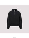 Logo Half Zip-up Oversized Long Sleeve Polo Shirt Black - DIOR - BALAAN 4