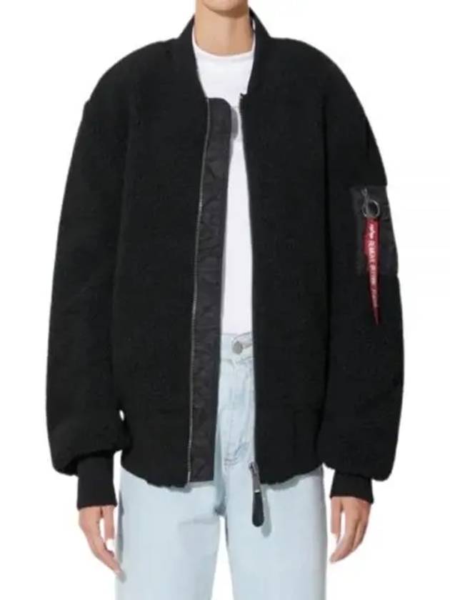 MA 1 Teddy BLACK 108102 03 fleece jacket - ALPHA INDUSTRIES - BALAAN 1