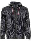 Men's Marley Hooded Zip-Up Jacket Navy - MONCLER - BALAAN.