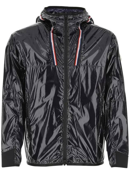 Men's Marley Hooded Zip-Up Jacket Navy - MONCLER - BALAAN 1