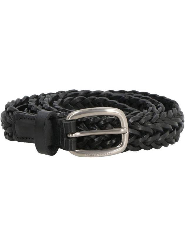 Houston Weaving Leather Belt Black - GOLDEN GOOSE - BALAAN 3