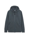 Men's Diagonal Fleece Goggles Zip Up Hoodie Grey - CP COMPANY - BALAAN 1