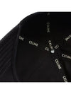 Embroidered Logo Cotton Ball Cap Black - CELINE - BALAAN 8