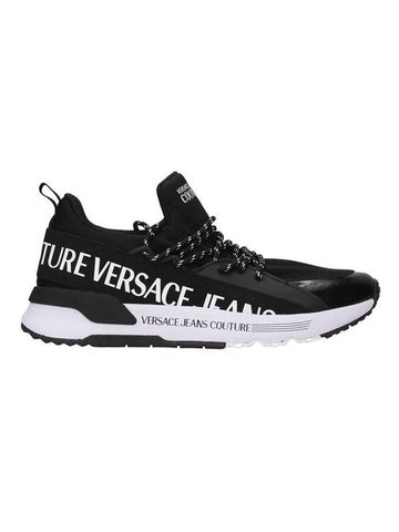 Dynamic Logo Low Top Sneakers Black - VERSACE - BALAAN 1