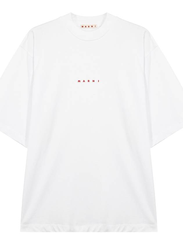 Logo Cotton Short Sleeve T-Shirt White - MARNI - BALAAN 2