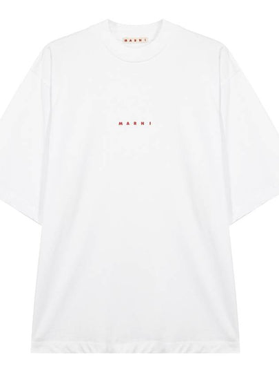 Logo Cotton Short Sleeve T-Shirt White - MARNI - BALAAN 2